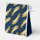 Elegant Navy Gold Foil Birthday Favor Boxes Geschenkschachtel (Rückseite)