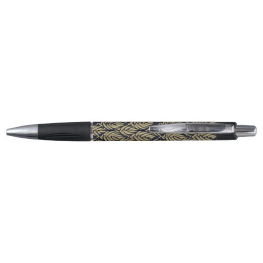 Elegant Navy Gold Leaf Ballpoint Writing Tool Kugelschreiber (Rückseite)