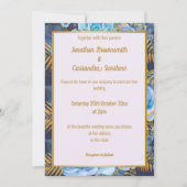 ELEGANT NAVY GOLD LILAC FLUSSBREITE EINLADUNG (Vorderseite)