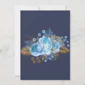 ELEGANT NAVY GOLD LILAC FLUSSBREITE EINLADUNG (Rückseite)