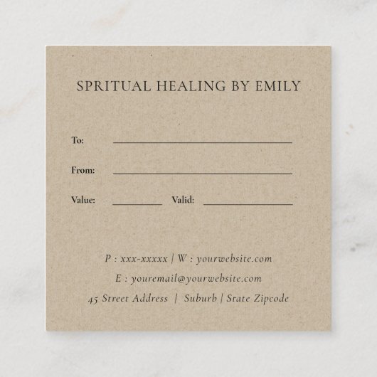 ELEGANT NAVY GOLD LOTUS FLORAL GIFT BESCHEINIGUNG QUADRATISCHE VISITENKARTE (Rückseite)