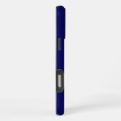 Elegant Navy + Gold Monogram Personalised iPhone Hülle (Rechte Seite)