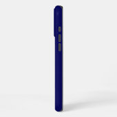 Elegant Navy + Gold Monogram Personalised iPhone Hülle (Linke Seite)