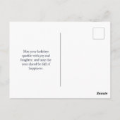 Elegant Navy Green Plaid Happy Holidays Postkarte (Rückseite)