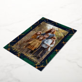 Elegant Navy Grün Kariert Feiertage Golden  (Gedreht)