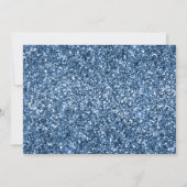 Elegant Navy Indigo Glitzer Gown Quinceanera Party Einladung (Rückseite)