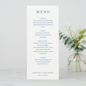 Elegant Navy Menu Template Menükarte (Stehend Vorderseite)