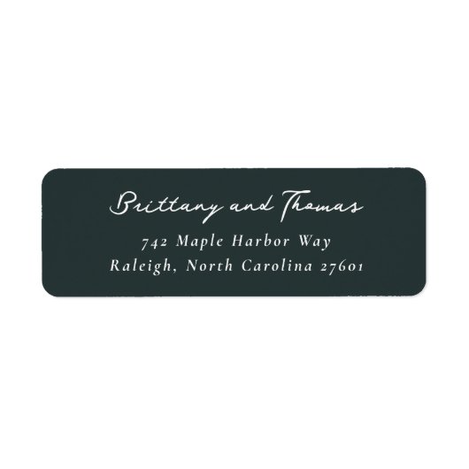 Elegant Navy Minimalist Calligraphy (Vorne)