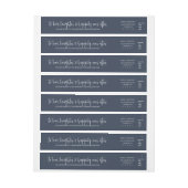 Elegant Navy Minimalistisches Skript Einfache Hoch (Bogen)