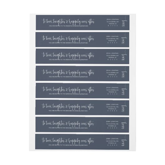 Elegant Navy Minimalistisches Skript Einfache Hoch (Bogen)