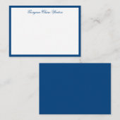 Elegant Navy Personalisiert Classic Script Mitteilungskarte (Vorne/Hinten)