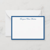 Elegant Navy Personalisiert Classic Script Mitteilungskarte (Vorderseite)