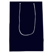 Elegant Navy Personalisiert Name Gift Bag Mittlere Geschenktüte (Rückseite)