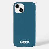 Elegant Navy Personalisierter Name Case-Mate iPhone Hülle (Rückseite)