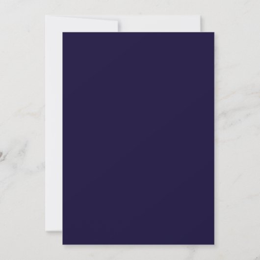 Elegant Navy personalized Save The Date Card (Rückseite)