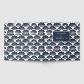 Elegant Navy Seashell Nautical Gästebuch (Voll)