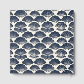 Elegant Navy Seashell Nautical Gästebuch (Rückseite)