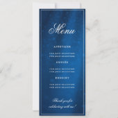 Elegant Navy Sparkle 16th Birthday Program Menu Einladung (Rückseite)