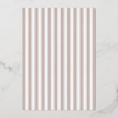 Elegant Navy Striped Wedding Invitation Folieneinladung (Rückseite)