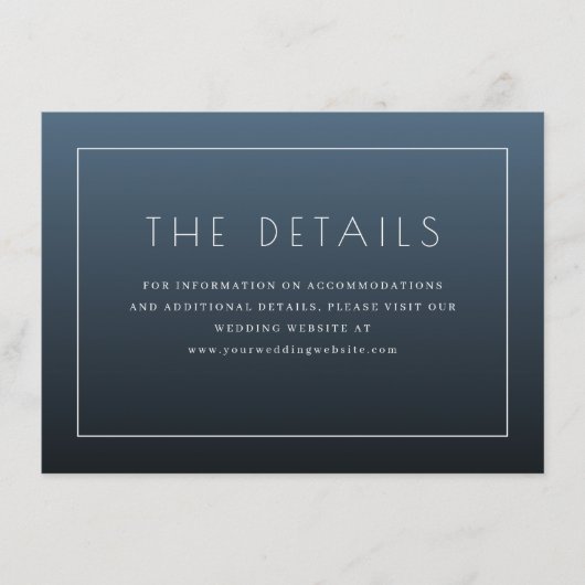 Elegant Navy Typographic Begleitkarte (Vorderseite)