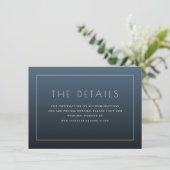 Elegant Navy Typographic Begleitkarte (Stehend Vorderseite)