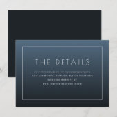 Elegant Navy Typographic Begleitkarte (Vorne/Hinten)