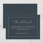 Elegant Navy Typographic Begleitkarte (Vorne/Hinten)