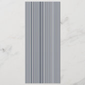 Elegant Navy Typographic Menu Menükarte (Rückseite)
