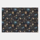Elegant Navy Weihnachten Geschenkpapier Set (Vorderseite 3)