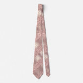 Elegant Neck Tie Rose Gold Blush Glitzer Design Krawatte (Vorderseite)