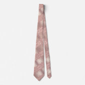 Elegant Neck Tie Rose Gold Blush Glitzer Tropfen Krawatte (Vorderseite)