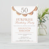 Elegant Necklace 50. Überraschung Geburtstagsparty Einladung (Stehend Vorderseite)