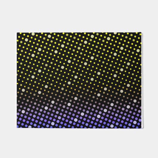 Elegant Neon Glowing polka dots glitter pattern Fußmatte (Vorderseite)