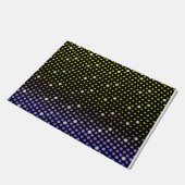 Elegant Neon Glowing polka dots glitter pattern Fußmatte (Schrägansicht)