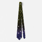Elegant Neon Glowing polka dots glitter pattern Krawatte (Vorderseite)