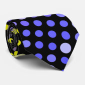 Elegant Neon Glowing polka dots glitter pattern Krawatte (Gerollt)