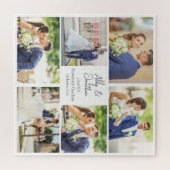 Elegant, neu verheiratet, Foto Collage Wedding Jah Puzzle (Horizontal)