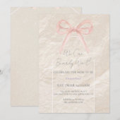 Elegant Neutral Baby Shower Invitation – Minimalis (Vorne/Hinten)