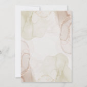 Elegant Neutral Boho Pampas Grass & Floral Wedding Einladung (Rückseite)