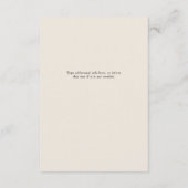 Elegant Neutral Modern Wedding Details QR Code Begleitkarte (Rückseite)