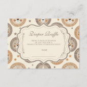 Elegant Neutral Safari Lion Baby Diapper Raffle Begleitkarte (Vorderseite)