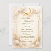 Elegant Neutral Starry Baby Shower Einladung (Vorderseite)