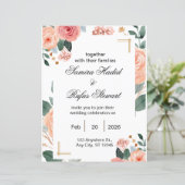 Elegant Neutral Wedding Invitation | Fully Editab (Stehend Vorderseite)