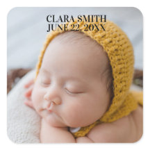 Elegant new baby announcement