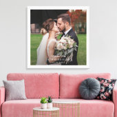 Elegant New Couple Wedding Foto Monogram Leinwanddruck (Insitu (Wohnzimmer))