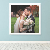 Elegant New Couple Wedding Foto Monogram Leinwanddruck (Insitu (Holzboden))