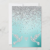 ELEGANT New Kristall Diamond Hochzeitsgrün Einladung (Vorderseite)