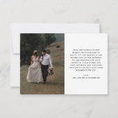 Elegant New Mr. and Mrs. Wedding Dankeskarte (Rückseite)