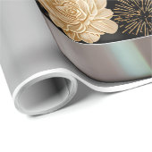 Elegant New Year 2026 Sticker | Gold & Black Label Geschenkpapier (Rolleneckpunkt)