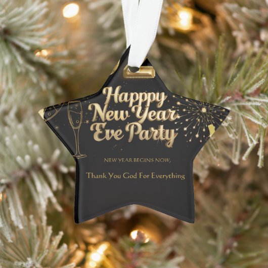 Elegant New Year Eve Paper Ornament (Baum)